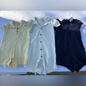 Janie and Jack Knit Polo Shirt Rompers